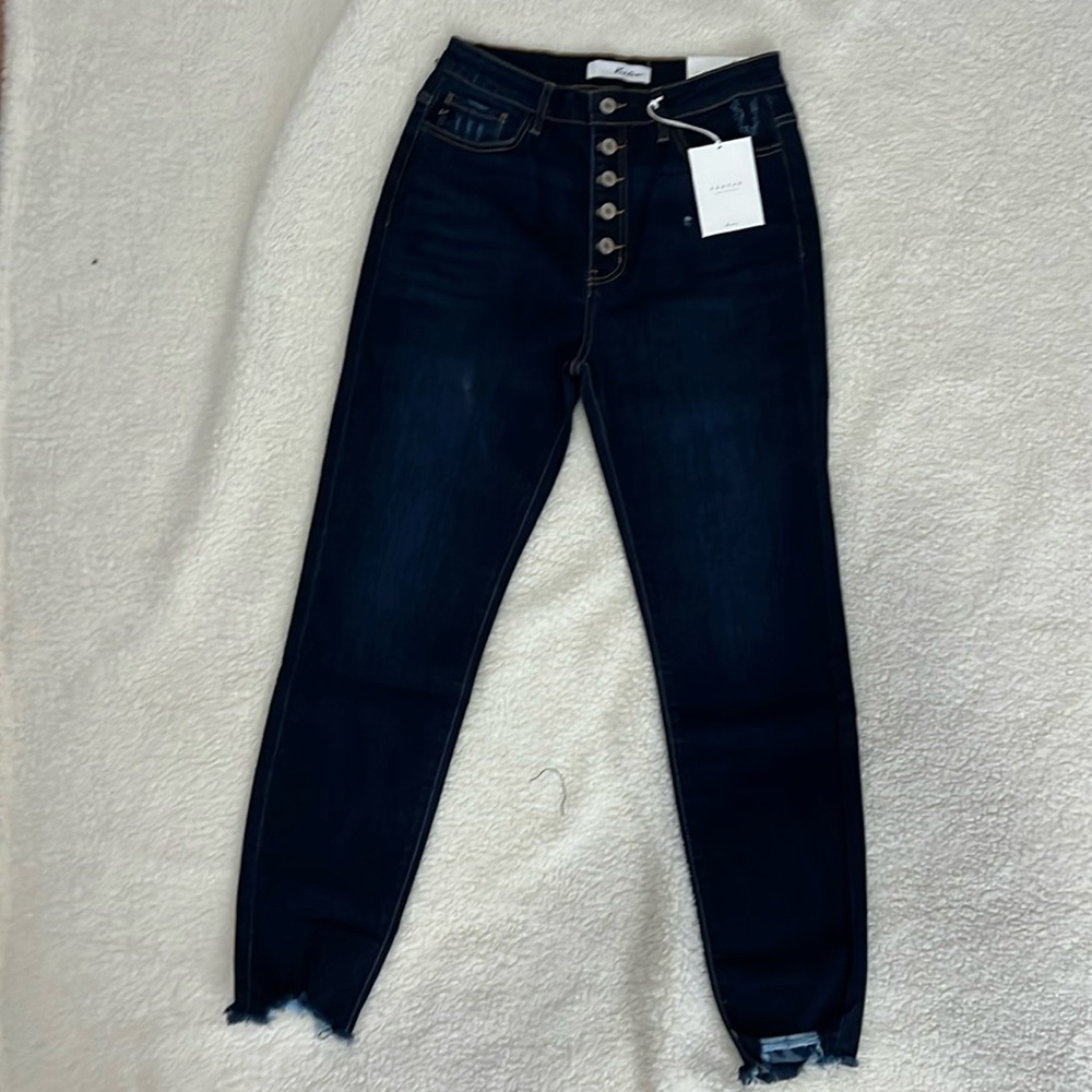 Kancan NWT dark high rise button fly size 11